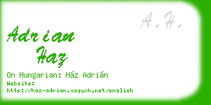 adrian haz business card