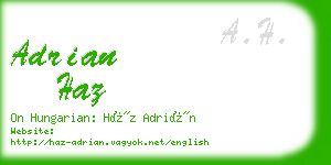adrian haz business card